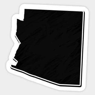 Black Arizona Outline Sticker